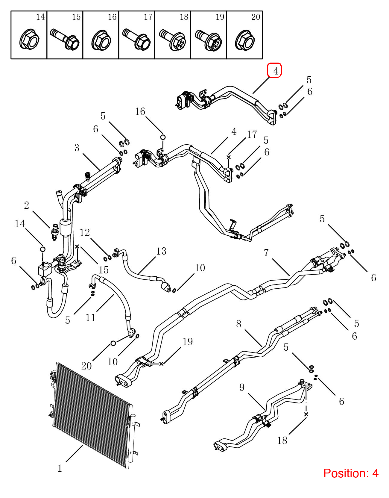GEELY A/C Refrigerant Suction Hose OEM 8010072000 FOR OKAVANGO 8010072000-GEELY_OEM