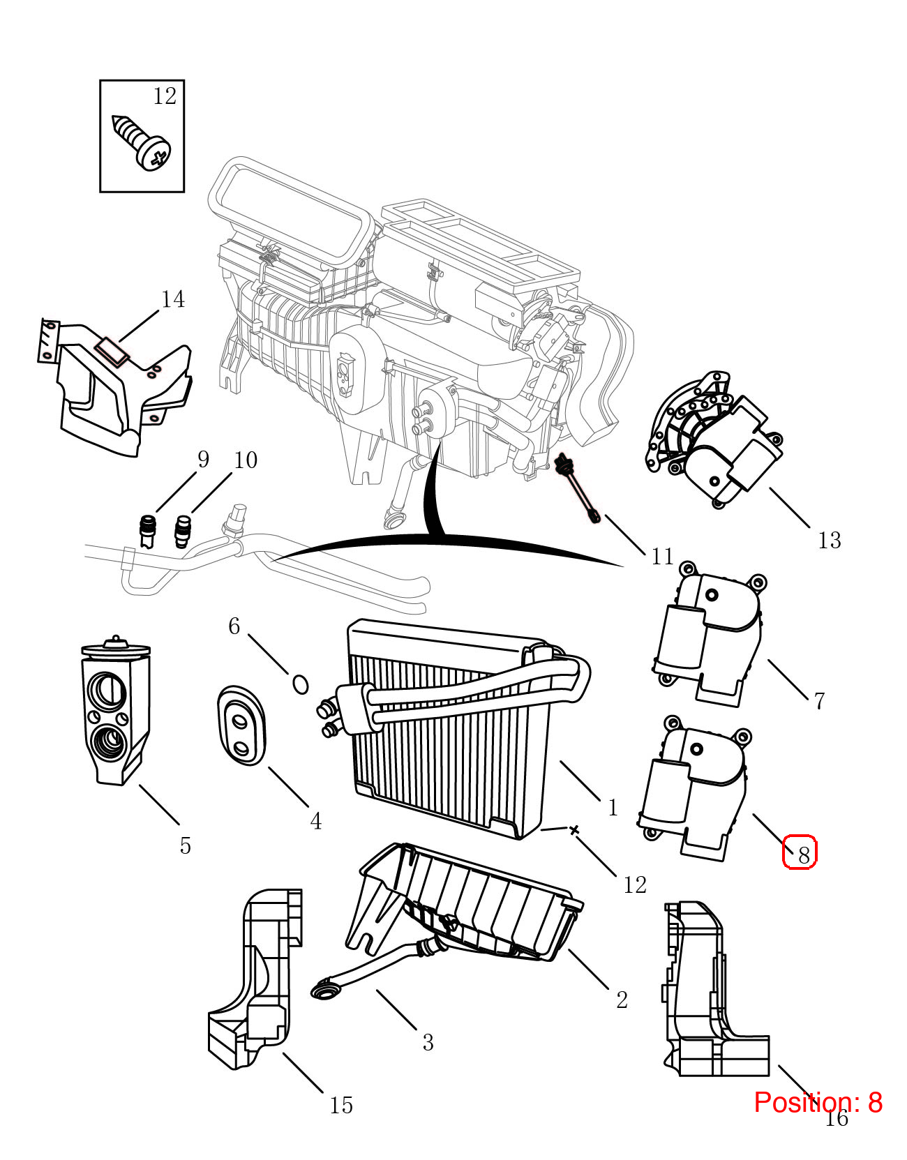 GEELY A/C Heater Actuator OEM 8020002400 FOR Emgrand 8020002400-GEELY_OEM