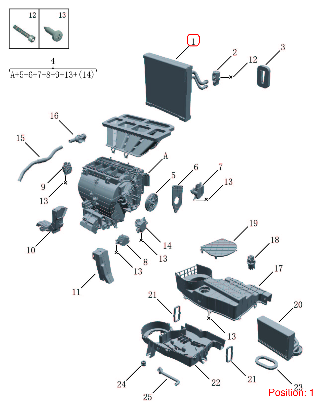 GEELY A/C Evaporator Core OEM 8020028400 FOR OKAVANGO 8020028400-GEELY_OEM