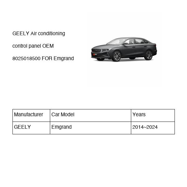 GEELY Air conditioning control panel OEM 8025018500 FOR Emgrand 8025018500-GEELY_OEM