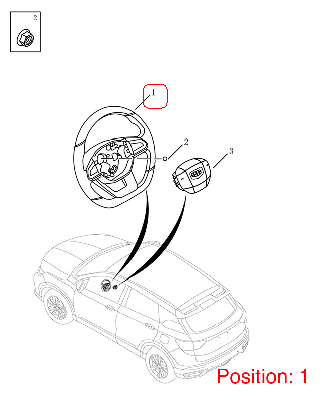 GEELY Steering wheel OEM 8031060100 FOR Coolray 8031060100-GEELY_OEM