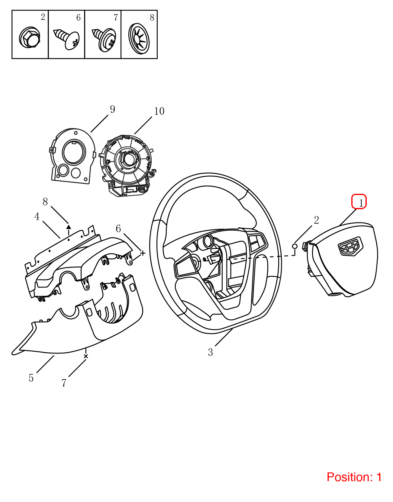GEELY Main airbag OEM 8031538500742 FOR Binrui 8031538500742-GEELY_OEM