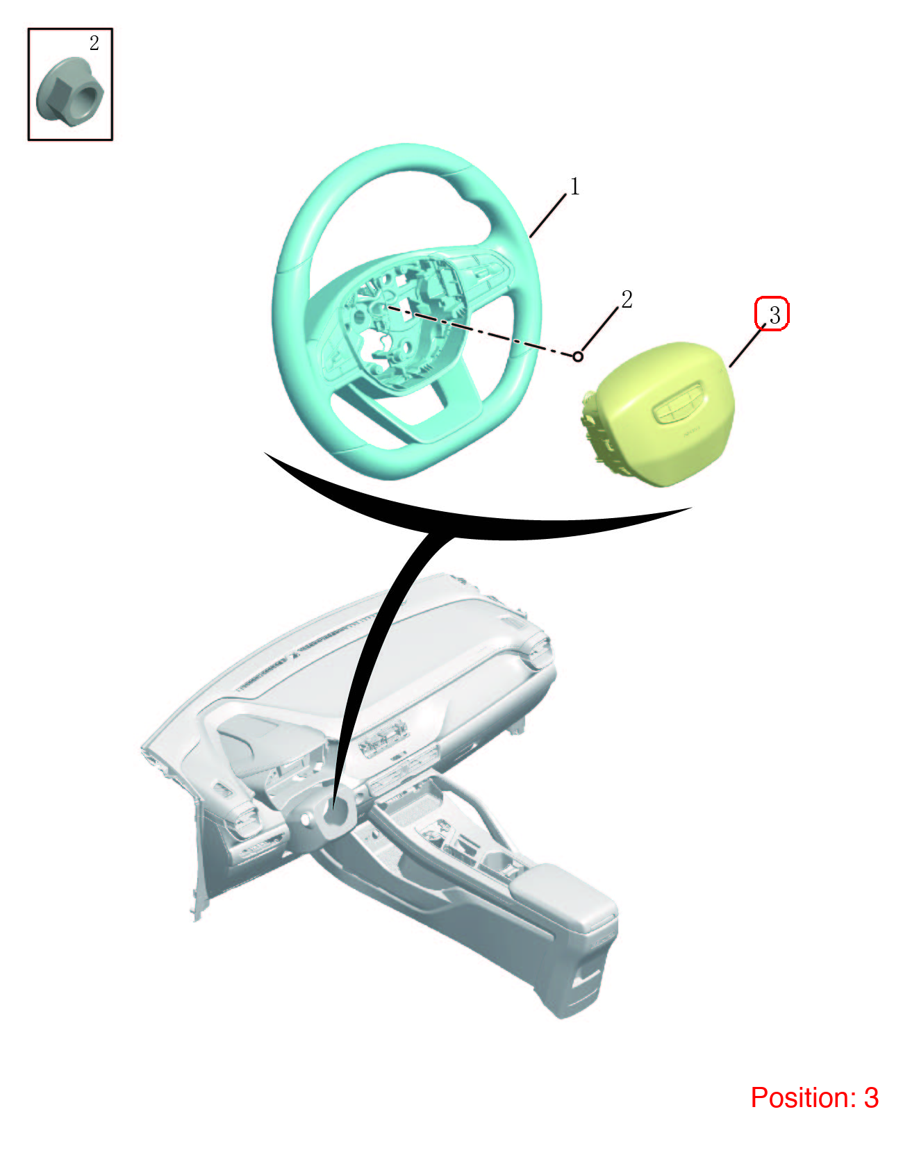 GEELY Main airbag OEM 8031546800 FOR Coolray 8031546800-GEELY_OEM