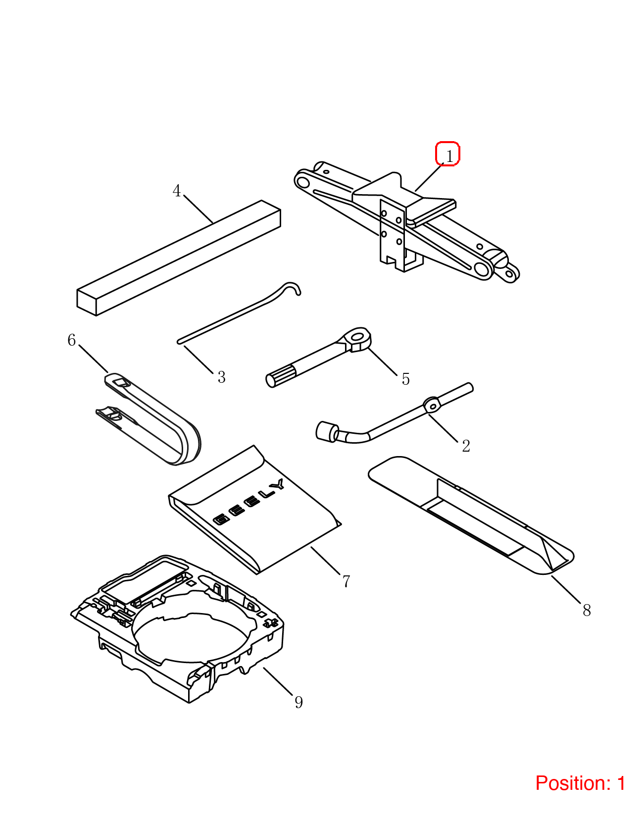 GEELY Jack OEM 9010008700 FOR Coolray 9010008700-GEELY_OEM