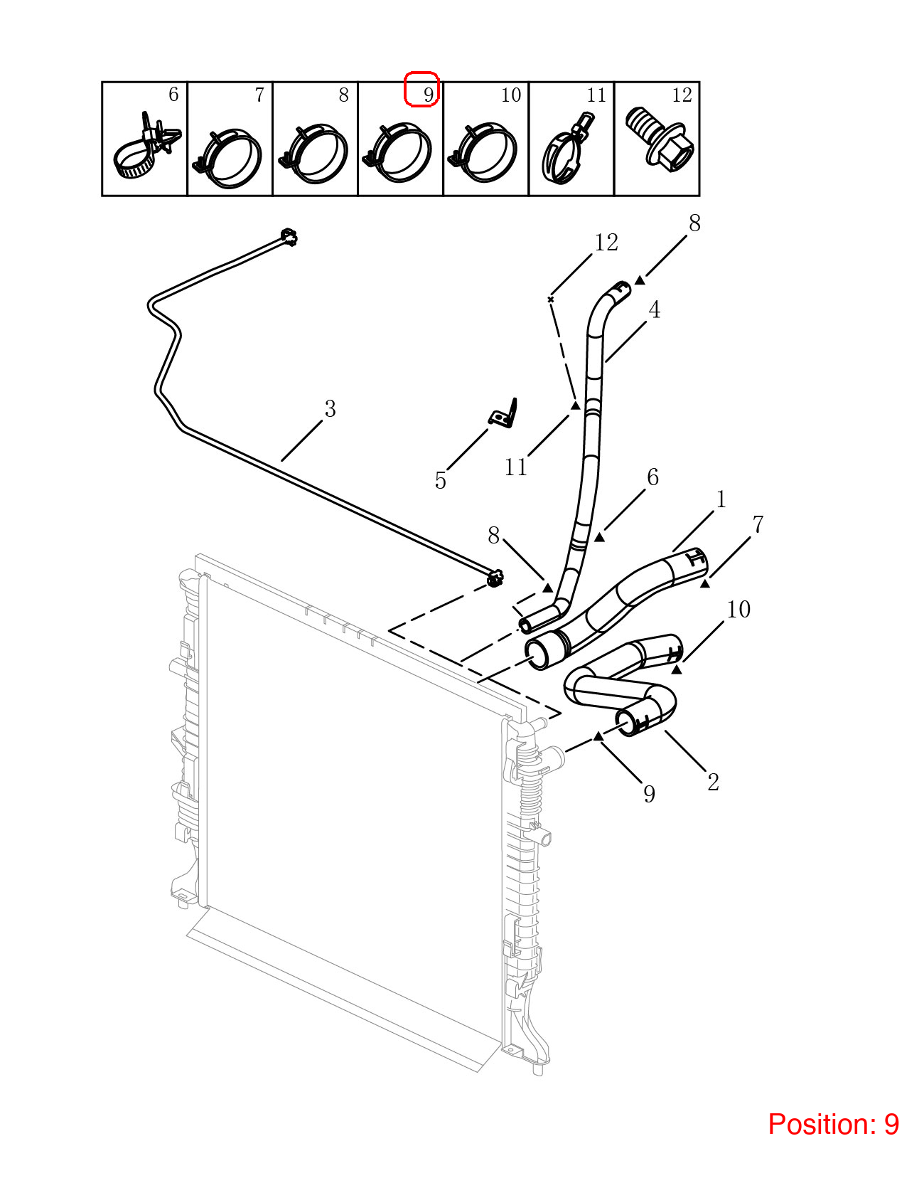GEELY Clamp OEM JQ6714612A FOR Emgrand JQ6714612A-GEELY_OEM