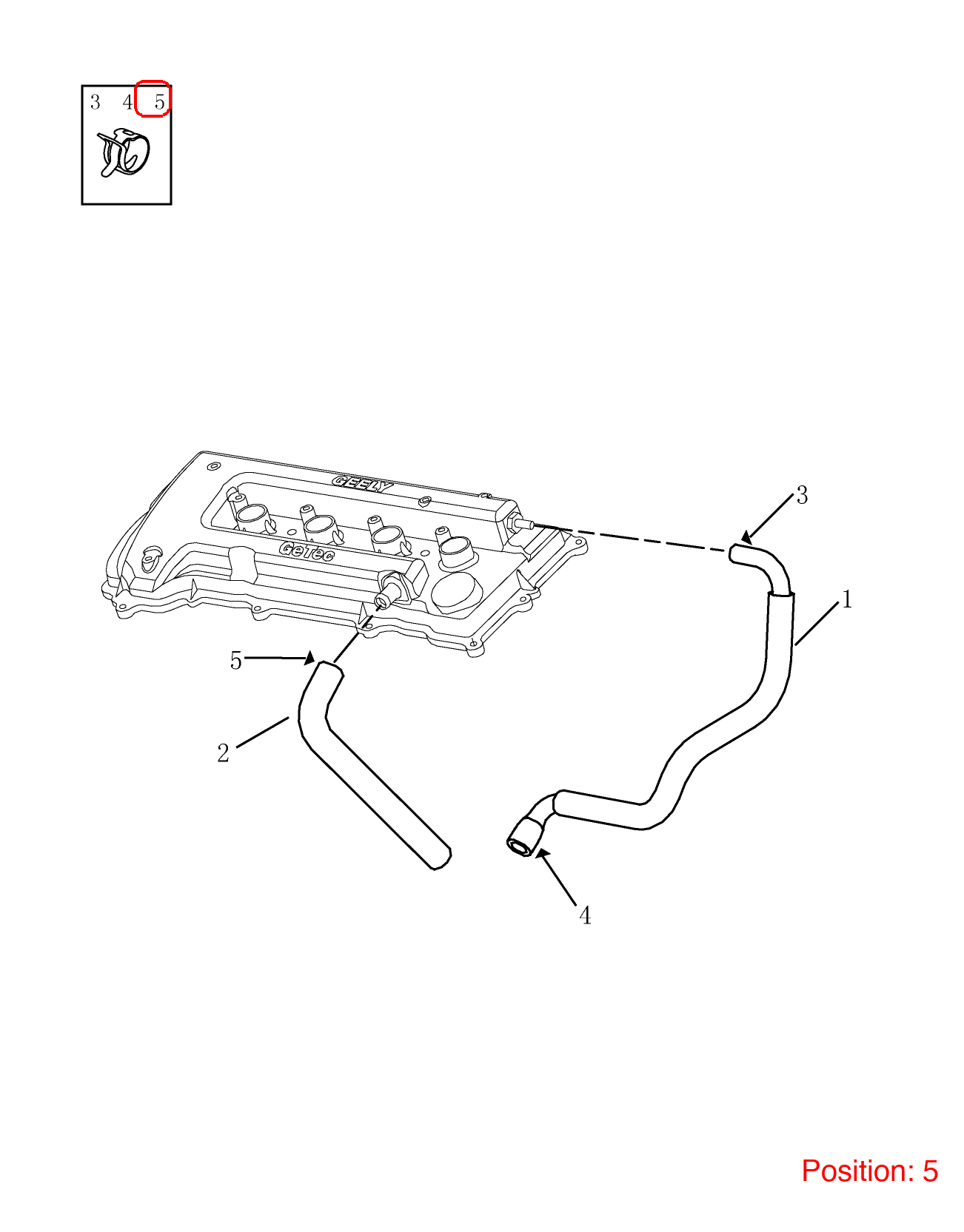 GEELY Clamp OEM Q673B18 FOR EC7 Emgrand Q673B18-GEELY_OEM