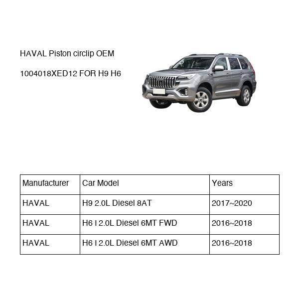 HAVAL Piston circlip OEM 1004018XED12 FOR H9 H6 1004018XED12-HAVAL_OEM