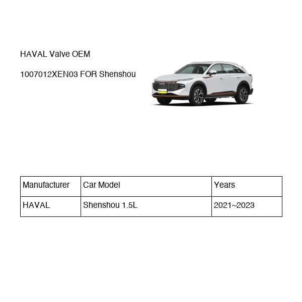 HAVAL Valve OEM 1007012XEN03 FOR Shenshou 1007012XEN03-HAVAL_OEM