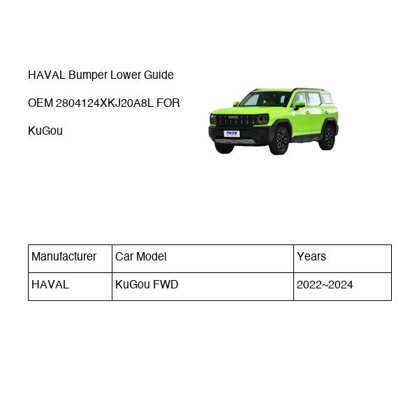 HAVAL Bumper Lower Guide OEM 2804124XKJ20A8L FOR KuGou 2804124XKJ20A8L-HAVAL_OEM