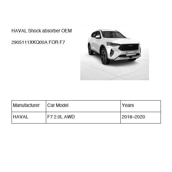 HAVAL Shock absorber OEM 2905111XKQ00A FOR F7 2905111XKQ00A-HAVAL_OEM