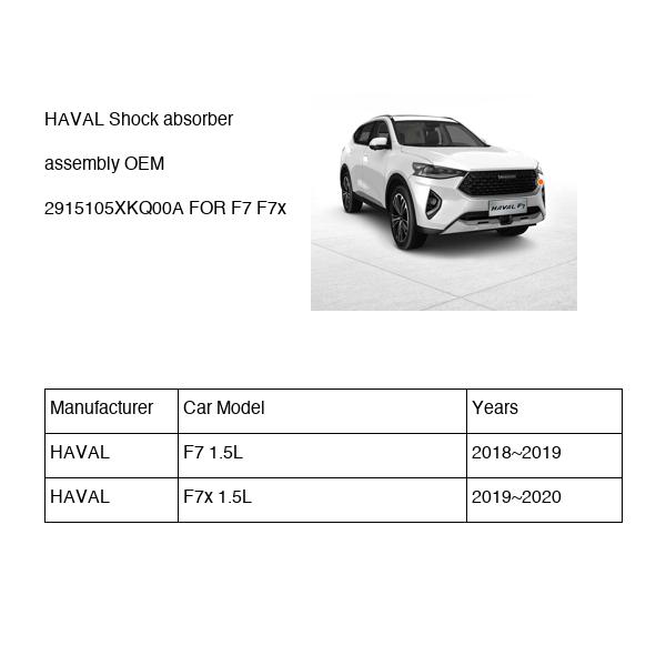 HAVAL Shock absorber assembly OEM 2915105XKQ00A FOR F7 F7x 2915105XKQ00A-HAVAL_OEM