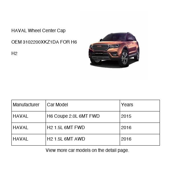 HAVAL Wheel Center Cap OEM 3102200XKZ1DA FOR H6 H2 3102200XKZ1DA-HAVAL_OEM