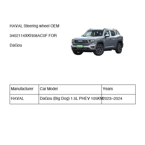 HAVAL Steering wheel OEM 3402114XKN08AC0F FOR DaGou 3402114XKN08AC0F-HAVAL_OEM