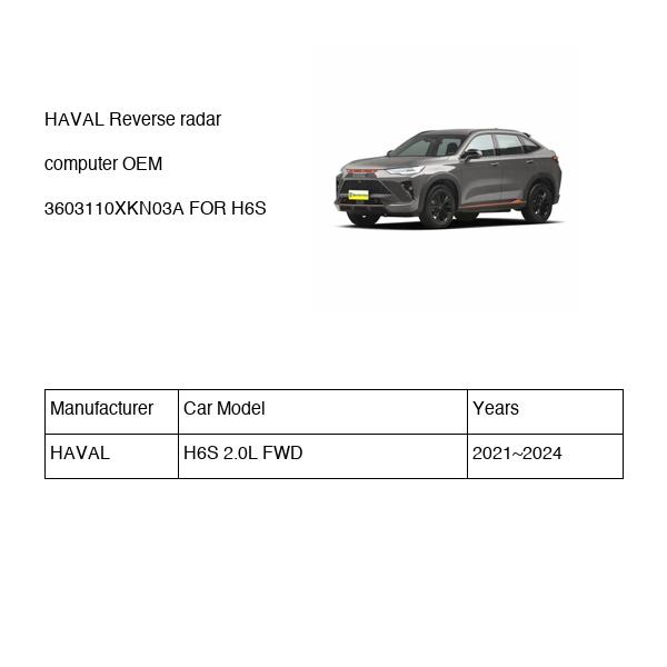 HAVAL Reverse radar computer OEM 3603110XKN03A FOR H6S 3603110XKN03A-HAVAL_OEM