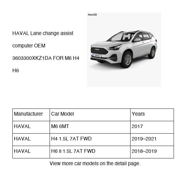 HAVAL Lane change assist computer OEM 3603300XKZ1DA FOR M6 H4 H6 3603300XKZ1DA-HAVAL_OEM
