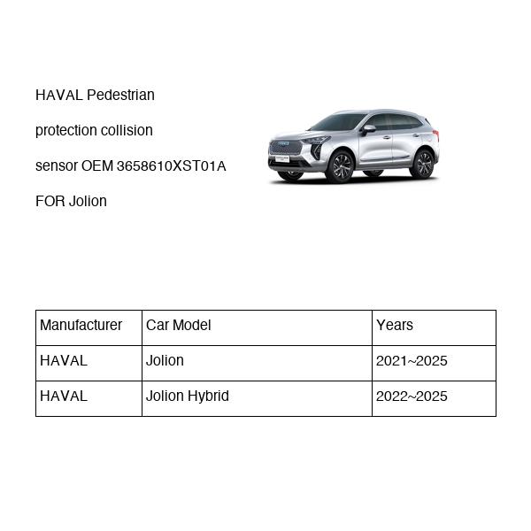 HAVAL Pedestrian protection collision sensor OEM 3658610XST01A FOR Jolion 3658610XST01A-HAVAL_OEM