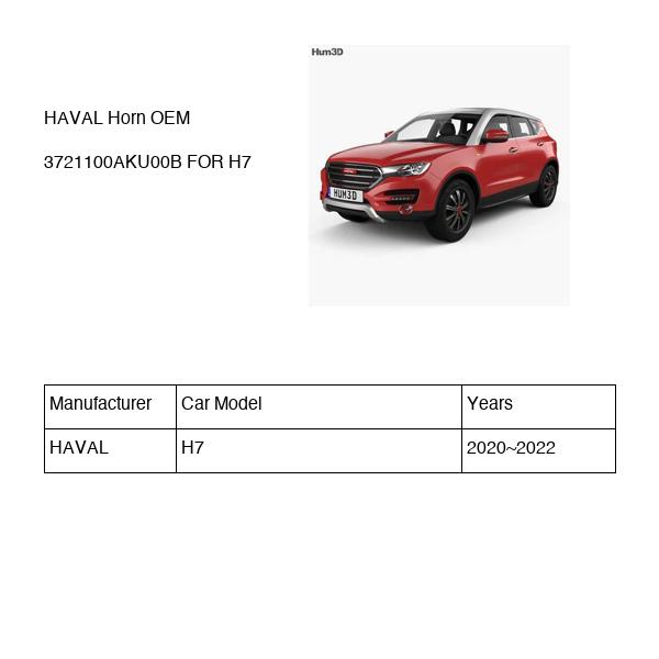 HAVAL Horn OEM 3721100AKU00B FOR H7 3721100AKU00B-HAVAL_OEM