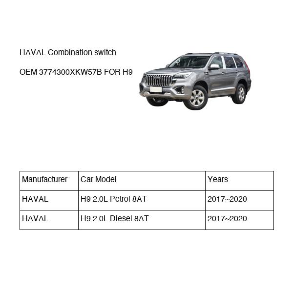 HAVAL Combination switch OEM 3774300XKW57B FOR H9 3774300XKW57B-HAVAL_OEM