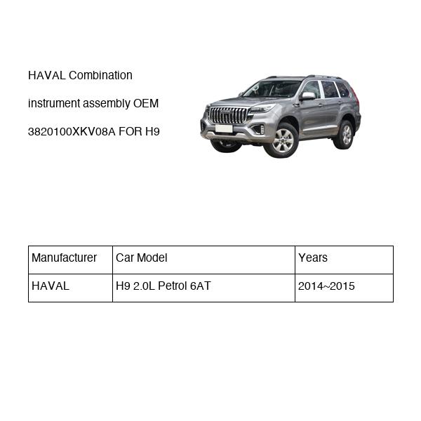 HAVAL Combination instrument assembly OEM 3820100XKV08A FOR H9 3820100XKV08A-HAVAL_OEM
