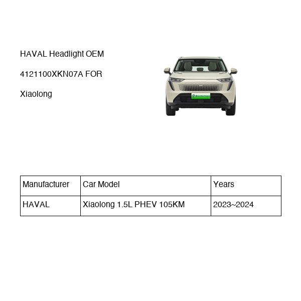HAVAL Headlight OEM 4121100XKN07A FOR Xiaolong 4121100XKN07A-HAVAL_OEM