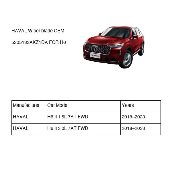HAVAL Wiper blade OEM 5205132AKZ1DA FOR H6 5205132AKZ1DA-HAVAL_OEM