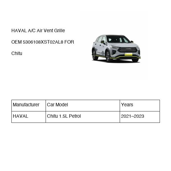 HAVAL A/C Air Vent Grille OEM 5306108XST02AL8 FOR Chitu 5306108XST02AL8-HAVAL_OEM