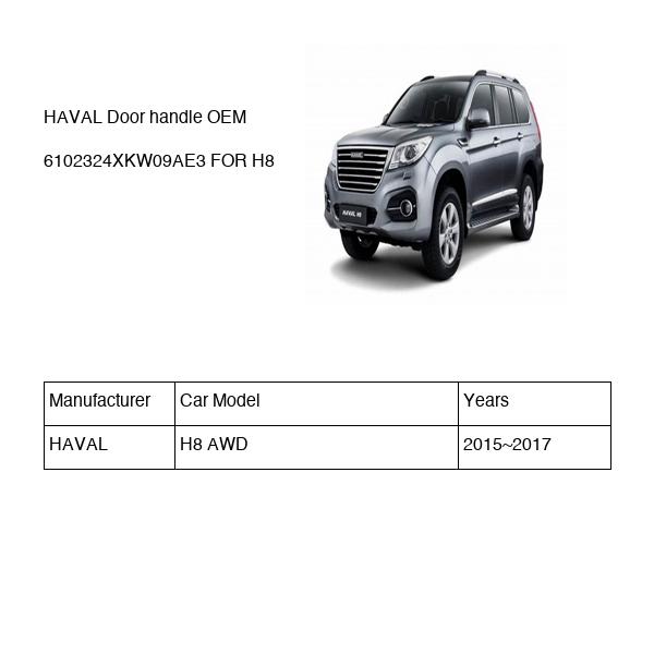 HAVAL Door handle OEM 6102324XKW09AE3 FOR H8 6102324XKW09AE3-HAVAL_OEM