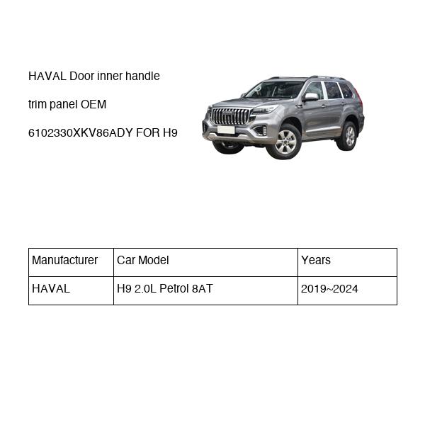 HAVAL Door inner handle trim panel OEM 6102330XKV86ADY FOR H9 6102330XKV86ADY-HAVAL_OEM