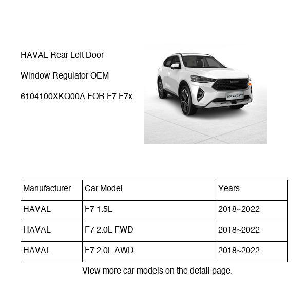 HAVAL Rear Left Door Window Regulator OEM 6104100XKQ00A FOR F7 F7x 6104100XKQ00A-HAVAL_OEM