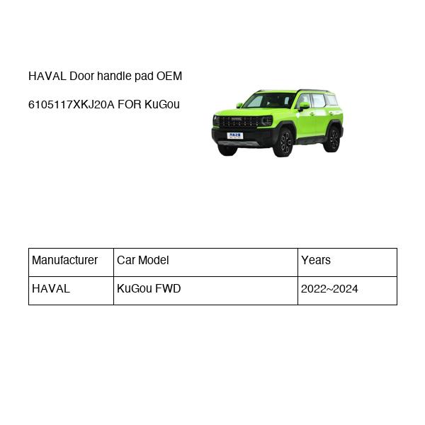 HAVAL Door handle pad OEM 6105117XKJ20A FOR KuGou 6105117XKJ20A-HAVAL_OEM