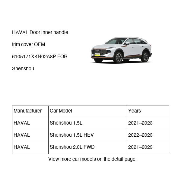 HAVAL Door inner handle trim cover OEM 6105171XKN02A8P FOR Shenshou 6105171XKN02A8P-HAVAL_OEM