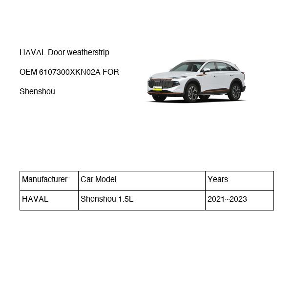 HAVAL Door weatherstrip OEM 6107300XKN02A FOR Shenshou 6107300XKN02A-HAVAL_OEM