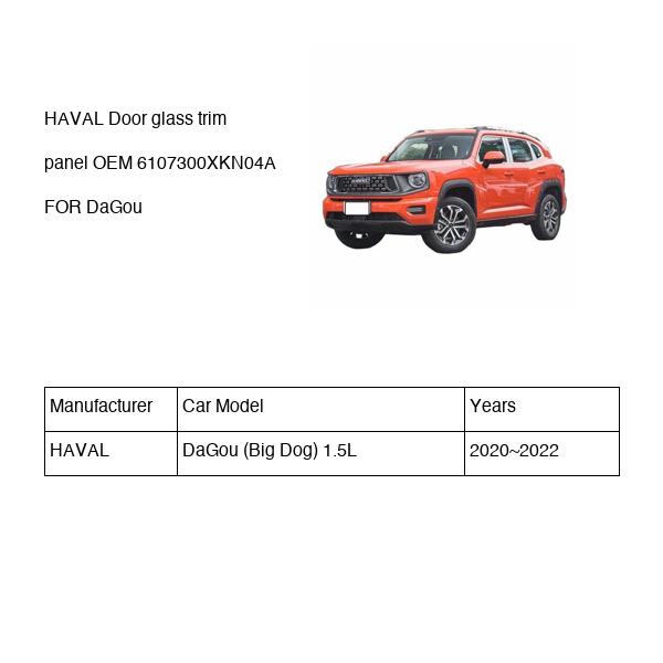 HAVAL Door glass trim panel OEM 6107300XKN04A FOR DaGou 6107300XKN04A-HAVAL_OEM