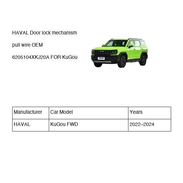 HAVAL Door lock mechanism pull wire OEM 6205104XKJ20A FOR KuGou 6205104XKJ20A-HAVAL_OEM