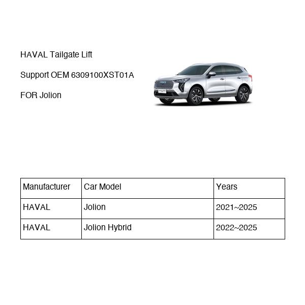 HAVAL Tailgate Lift Support OEM 6309100XST01A FOR Jolion 6309100XST01A-HAVAL_OEM