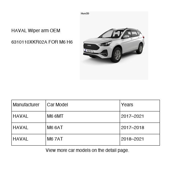 HAVAL Wiper arm OEM 6310110XKR02A FOR M6 H6 6310110XKR02A-HAVAL_OEM