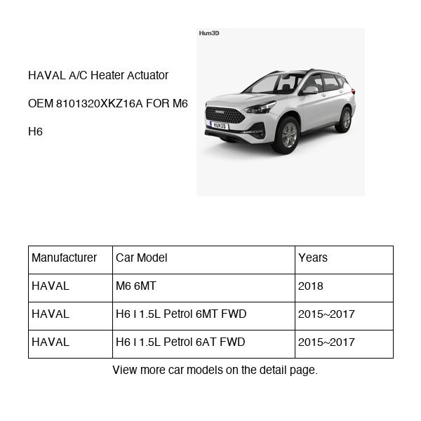 HAVAL A/C Heater Actuator OEM 8101320XKZ16A FOR M6 H6 8101320XKZ16A-HAVAL_OEM