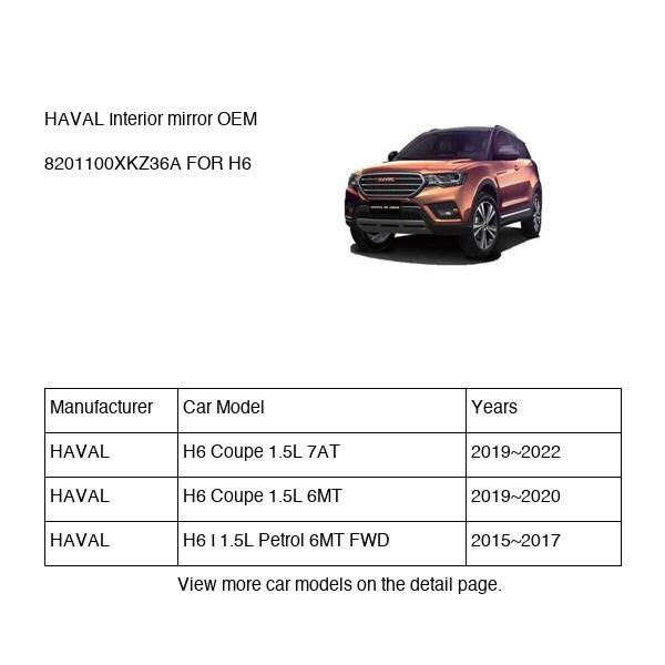 HAVAL Interior mirror OEM 8201100XKZ36A FOR H6 8201100XKZ36A-HAVAL_OEM