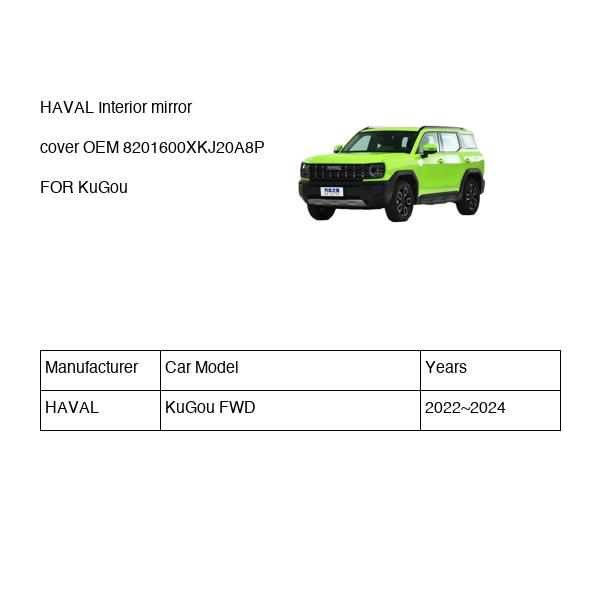HAVAL Interior mirror cover OEM 8201600XKJ20A8P FOR KuGou 8201600XKJ20A8P-HAVAL_OEM