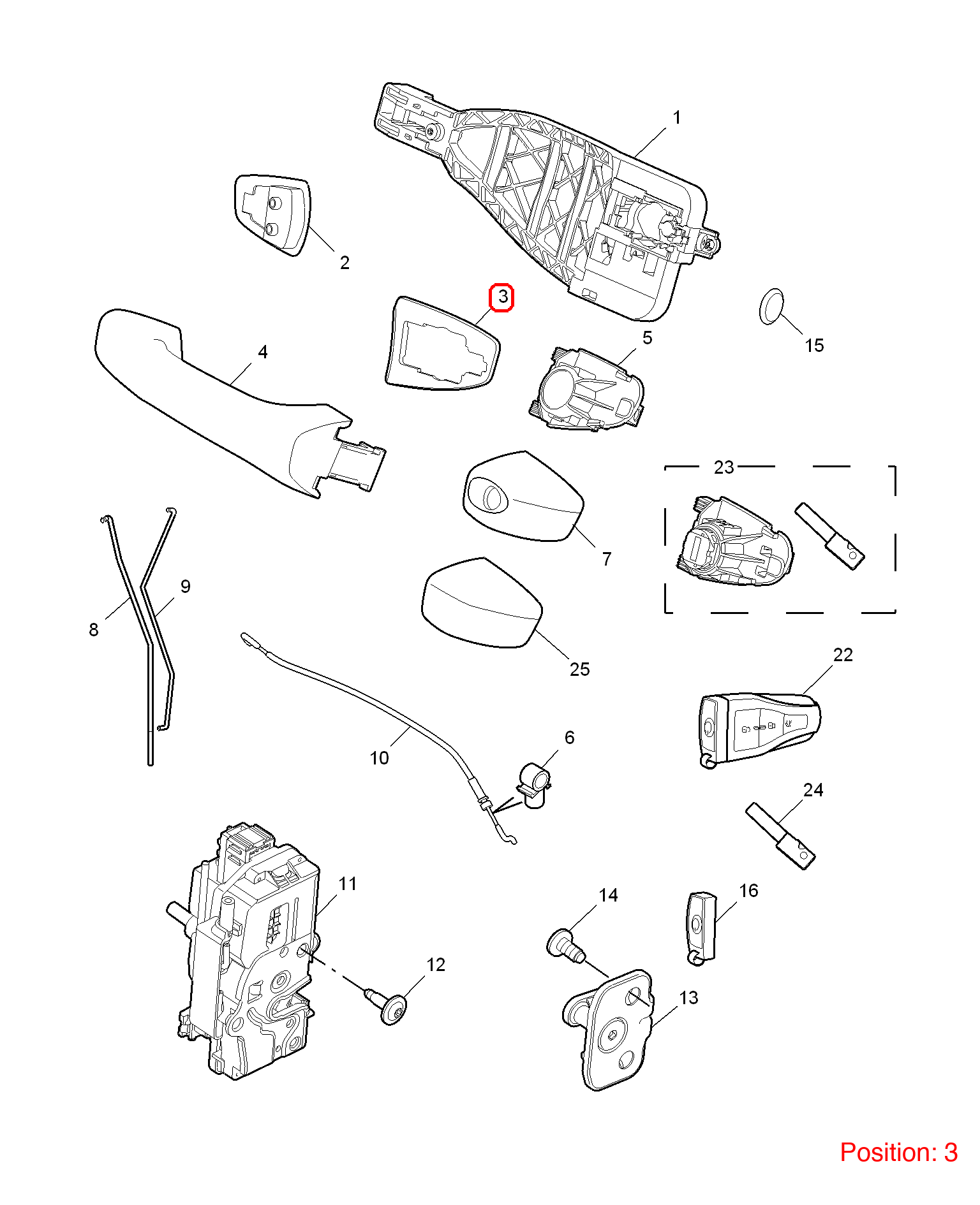 MG Door handle pad OEM 10000504 FOR MG6 MG550 10000504-MG_OEM