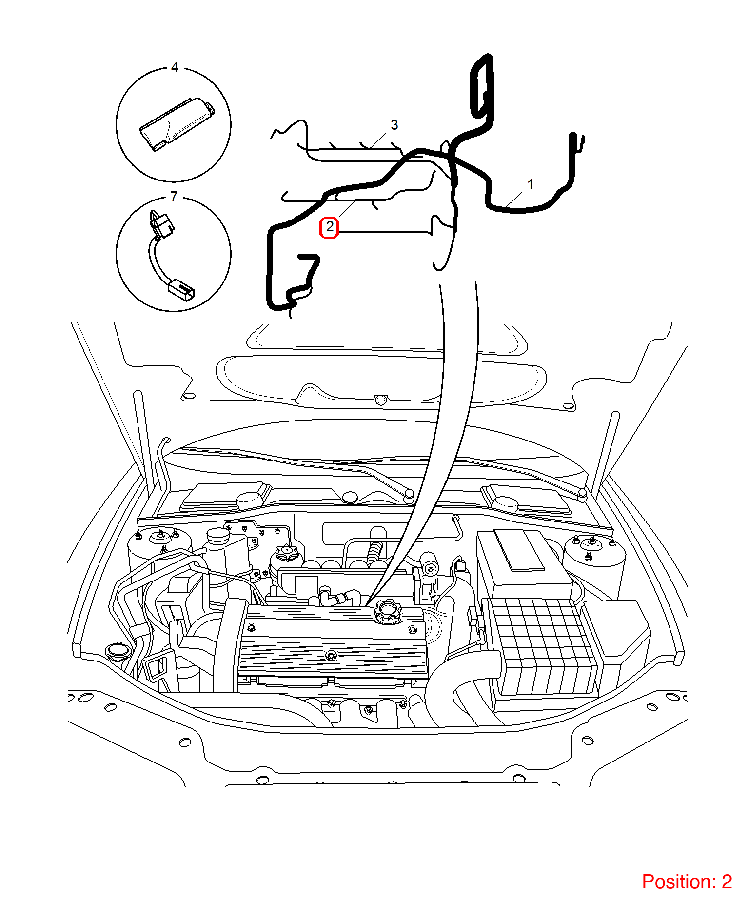 MG Ignition coil wiring harness OEM 10001582 FOR MG6 MG550 10001582-MG_OEM
