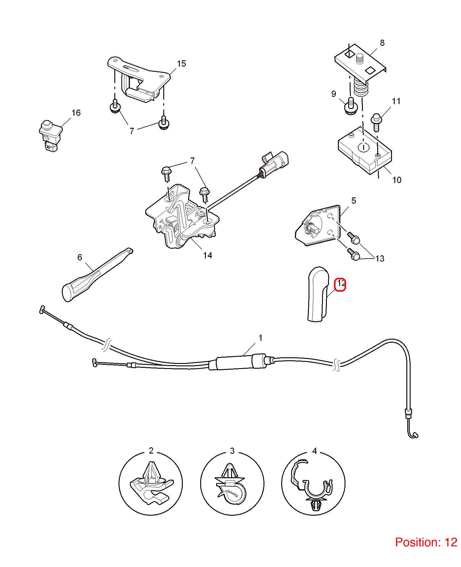 MG Hood switch OEM 10002273 FOR MG6 MG550 10002273-MG_OEM