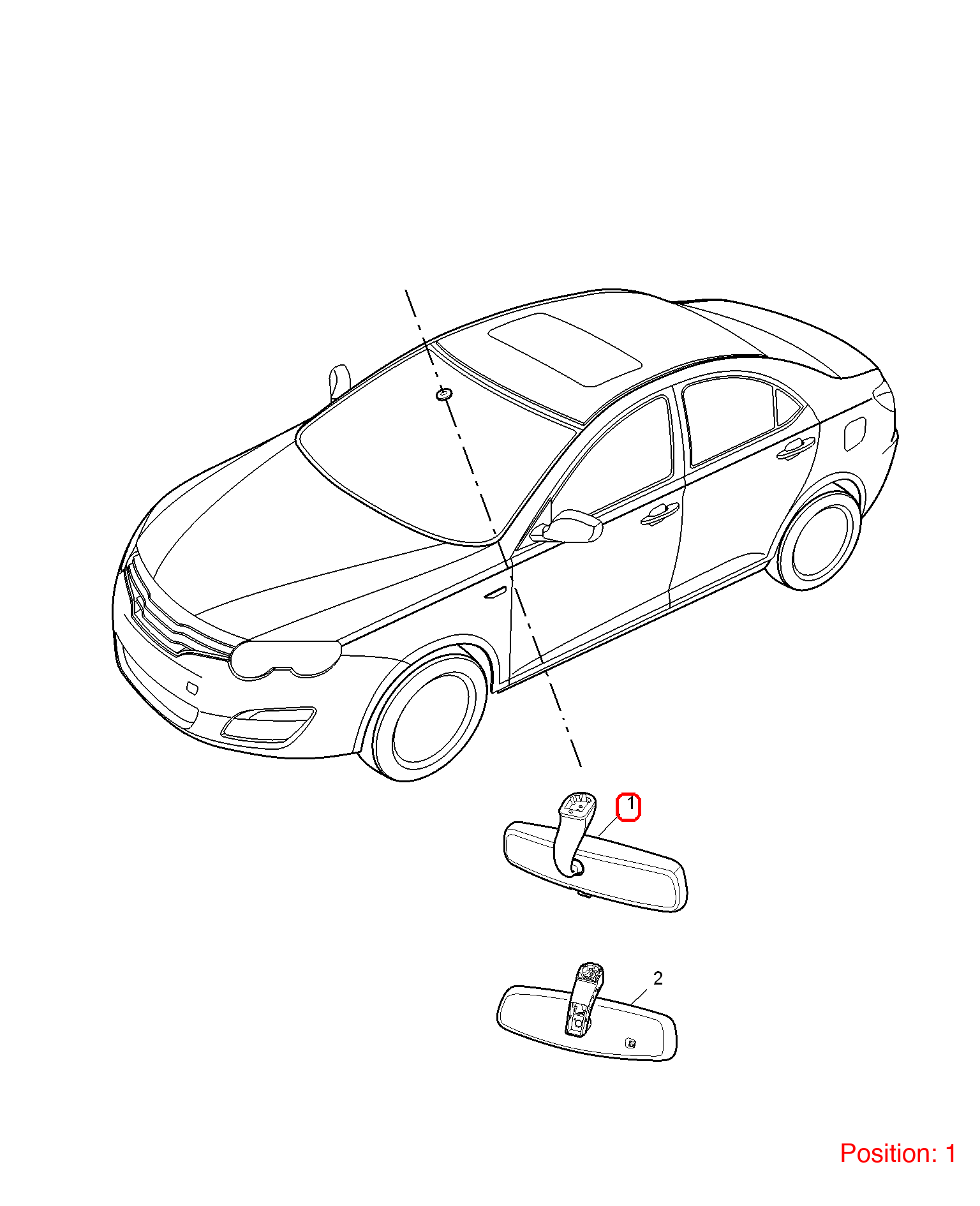 MG Interior mirror OEM 10002455ESA FOR MG6 MG550 10002455ESA-MG_OEM