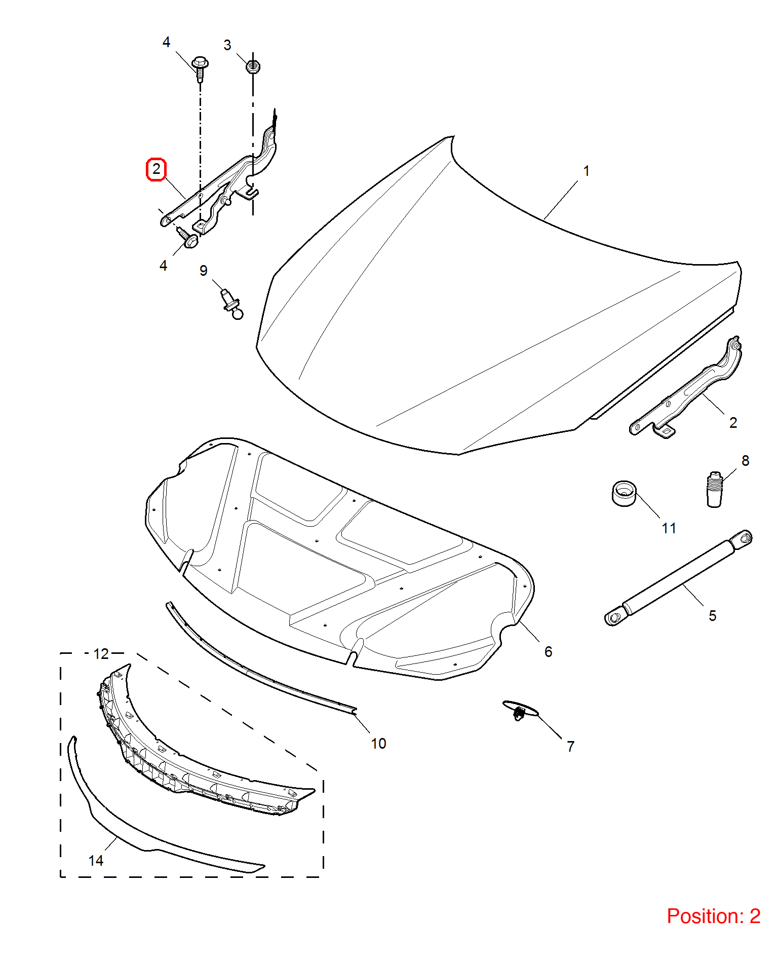 MG Hood hinge OEM 10002597 FOR MG6 MG550 10002597-MG_OEM