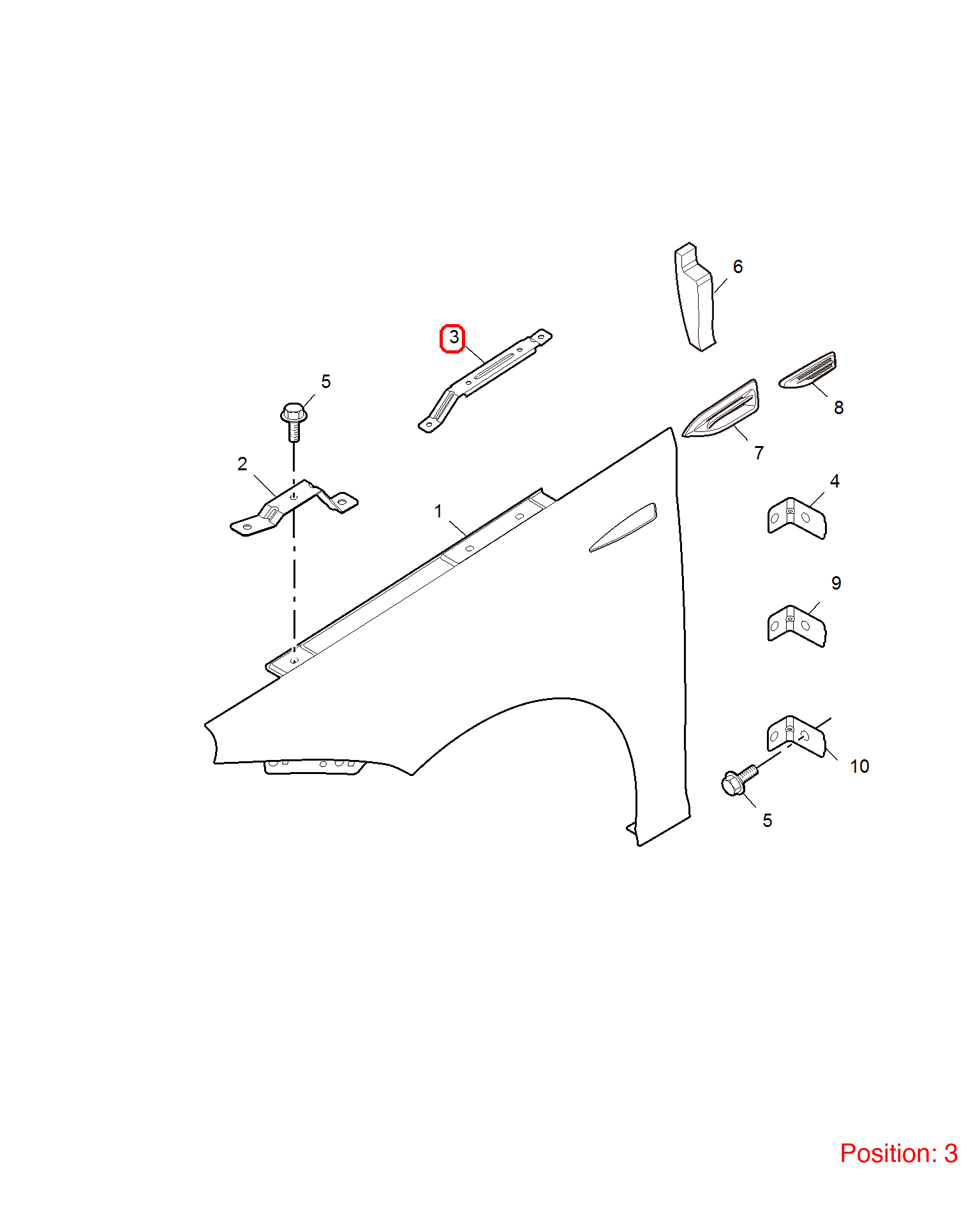 MG Fender Bracket OEM 10002682 FOR MG6 MG550 10002682-MG_OEM