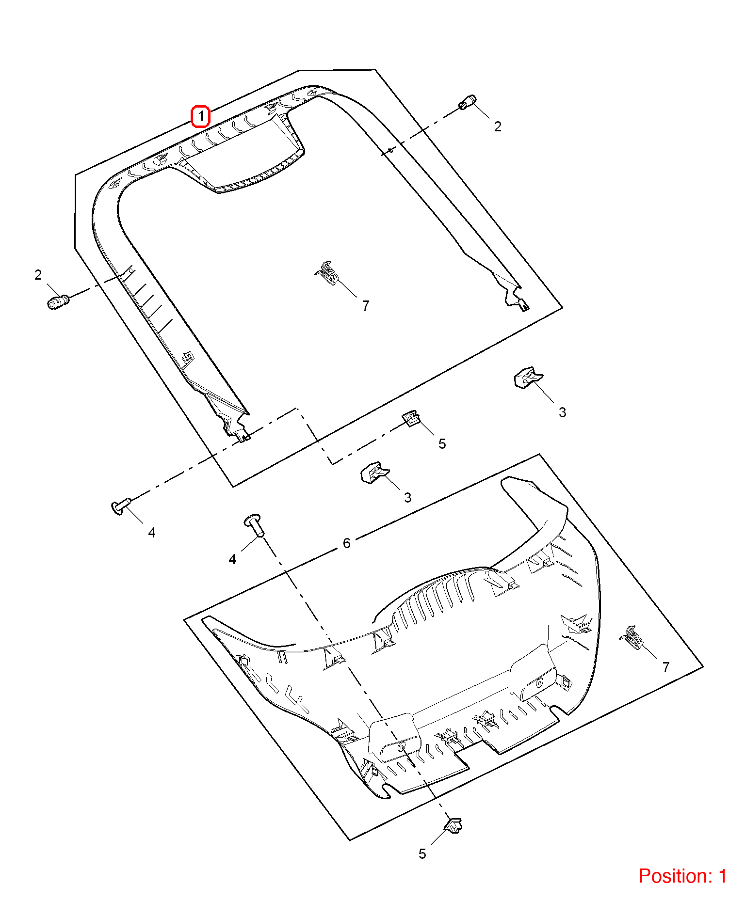 MG Tailgate trim panel OEM 10002934ESA FOR MG6 10002934ESA-MG_OEM