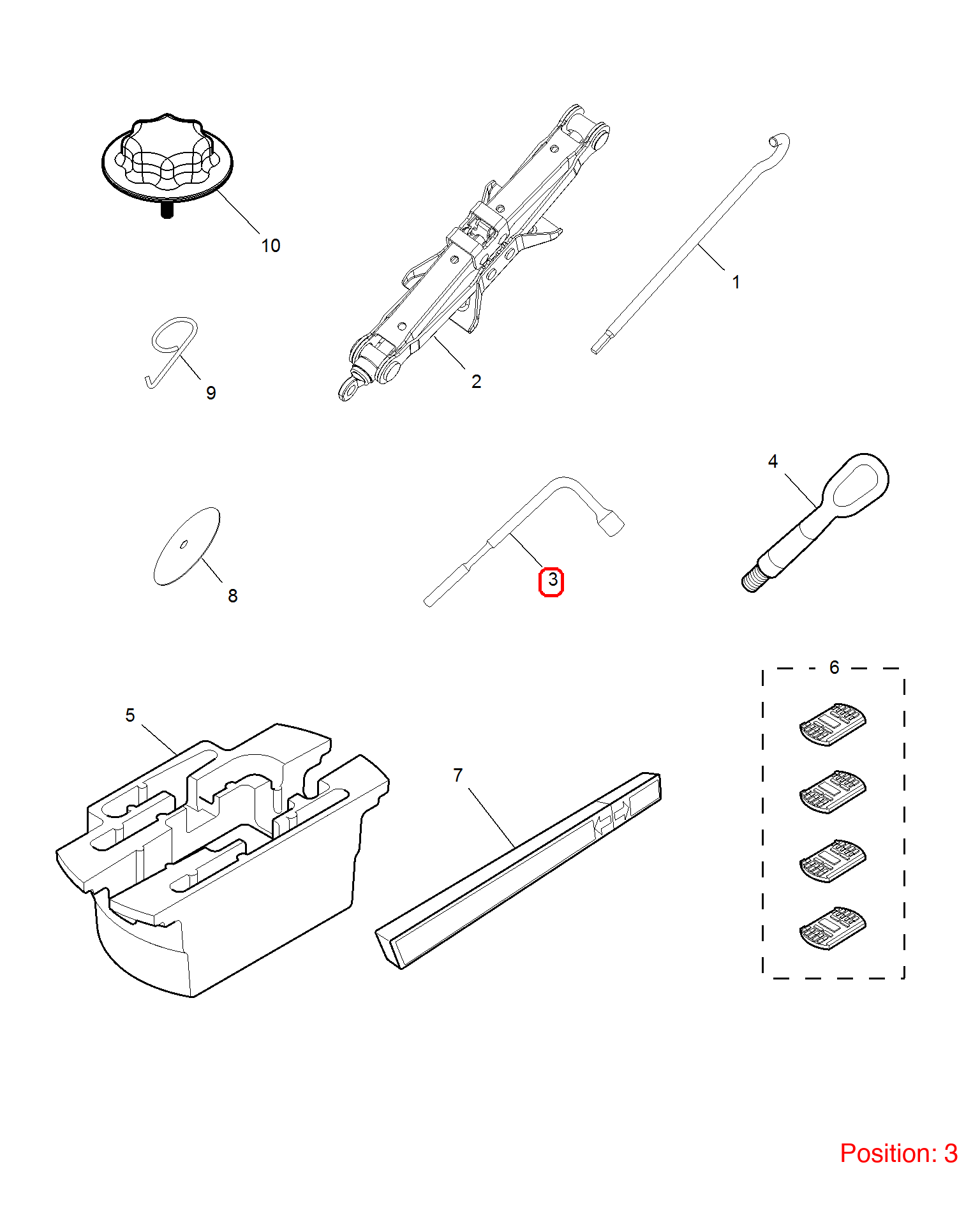 MG Wrench OEM 10003669 FOR MG6 MG550 MG750 10003669-MG_OEM