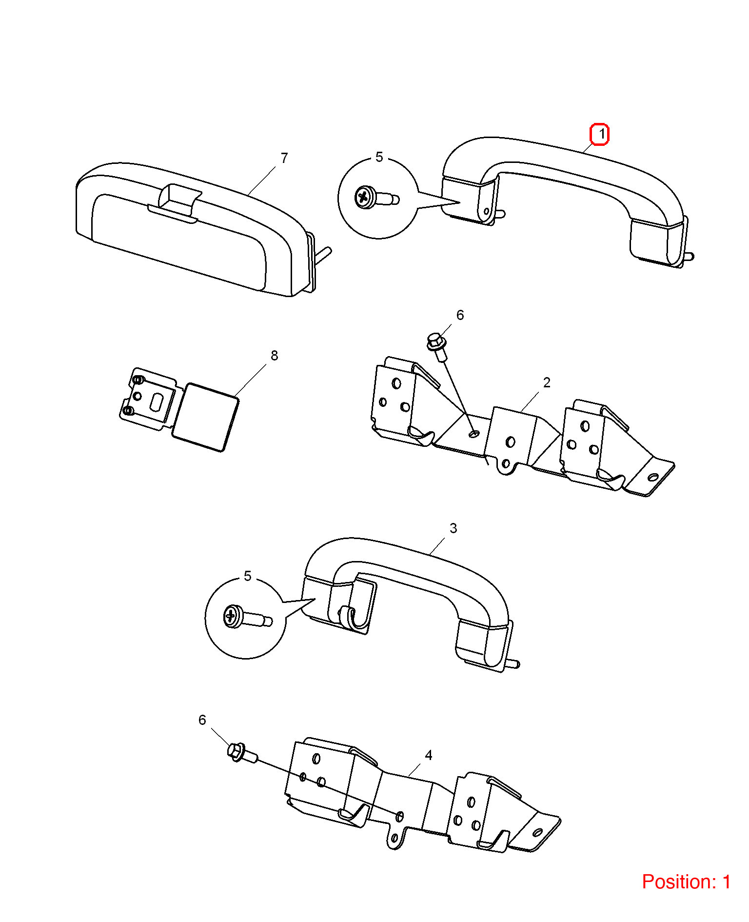 MG Roof handle OEM 10004653ESA FOR MG6 MG550 10004653ESA-MG_OEM
