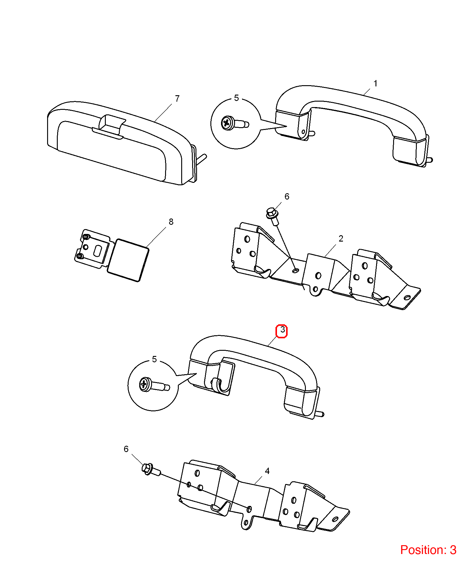 MG Roof handle OEM 10004655ESA FOR MG6 MG550 10004655ESA-MG_OEM