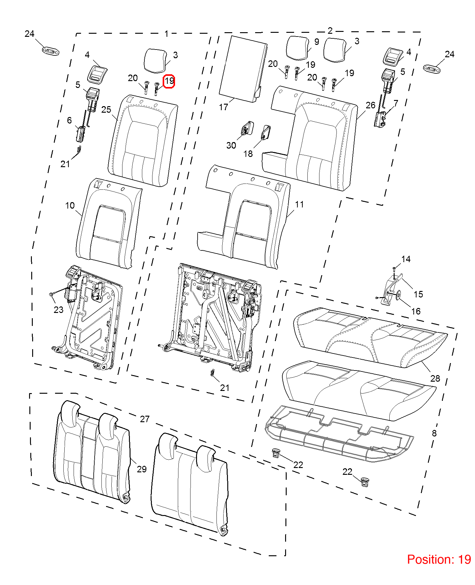 MG Headrest guide piece OEM 10004709ESA FOR MG6 MG550 10004709ESA-MG_OEM